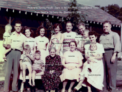 Baker  Beyer Family with Name Tags 1950 Old Camp Joy Bluefield WV