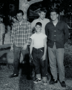 Billy, Jimmy, Teddy,  Philip Beyer(back) Thanksgiving 1965