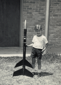 David L. Beyer with Philip Beyer's Model Rocket - Sulphur La. 1965