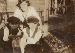 Henry T. Beyer Jr. Left. Lovey  Willie plus Dog