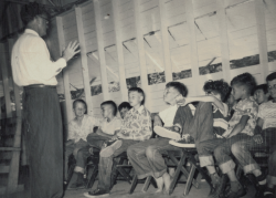 Nazerence Summer Church Camp- Class under the Tabernacle 1950's