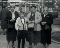 Philip P. Beyer with Aunts  Grandmother - New Orleans 1959